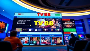 TV88 online gaming interface showcasing user-friendly design and diverse game categories.
