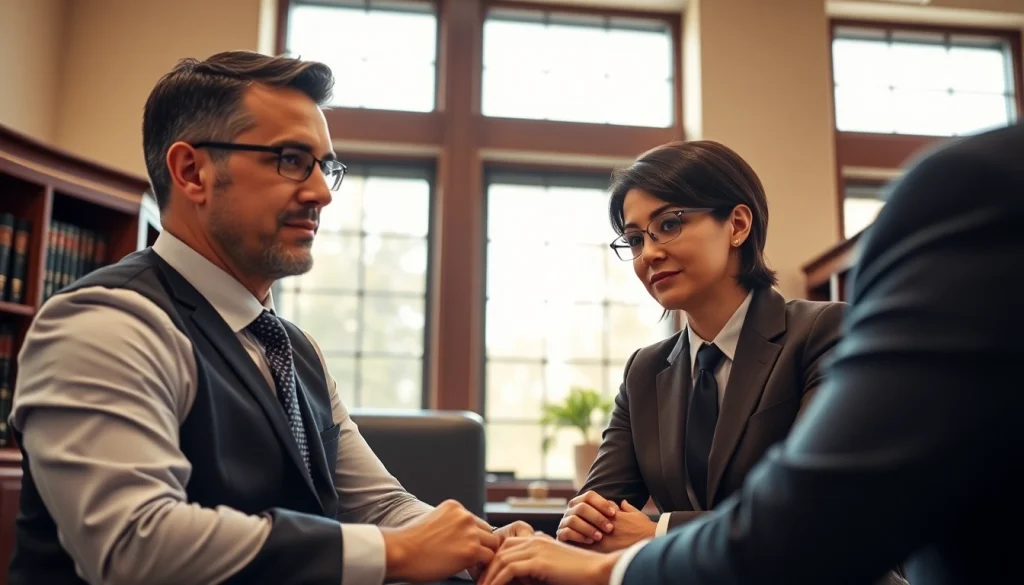 Engaging attorney-client consultation at https://www.turnpikelaw.com office showcasing professionalism and warmth.