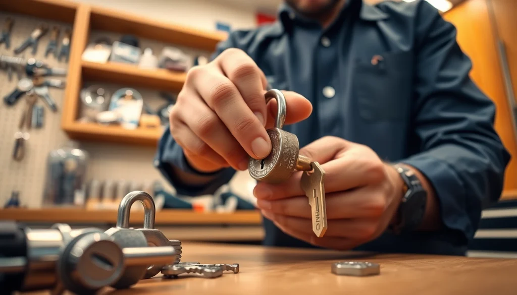 Locksmith showcasing high-quality locks at https://www.dakenlocks.com for professional security solutions.