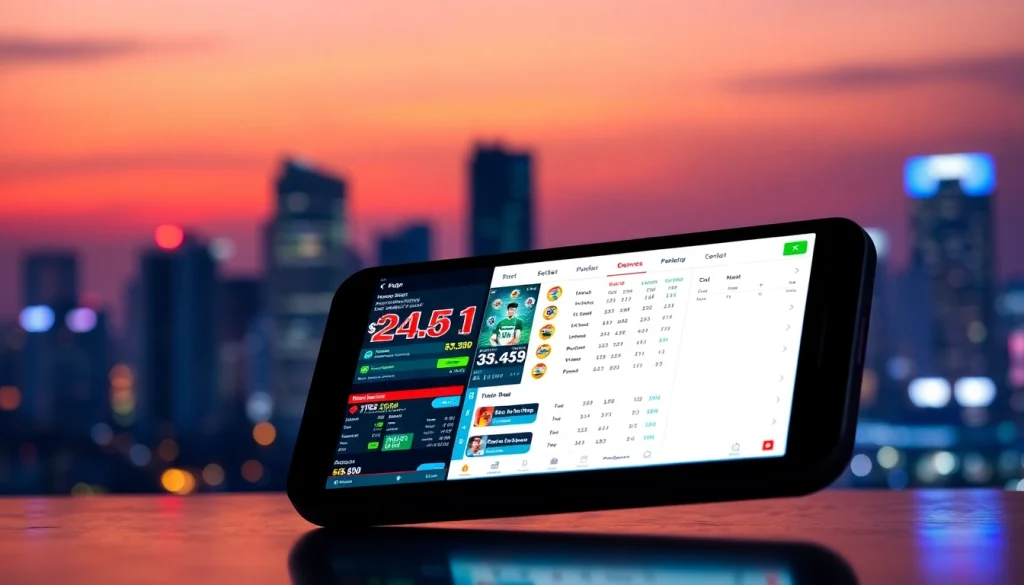 Engage with top sports betting apps India showcasing dynamic odds and features on a mobile screen.