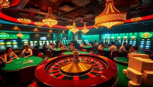 mm88 sa com showcases an exciting poker game with colorful chips, emphasizing the thrill of casino wins.