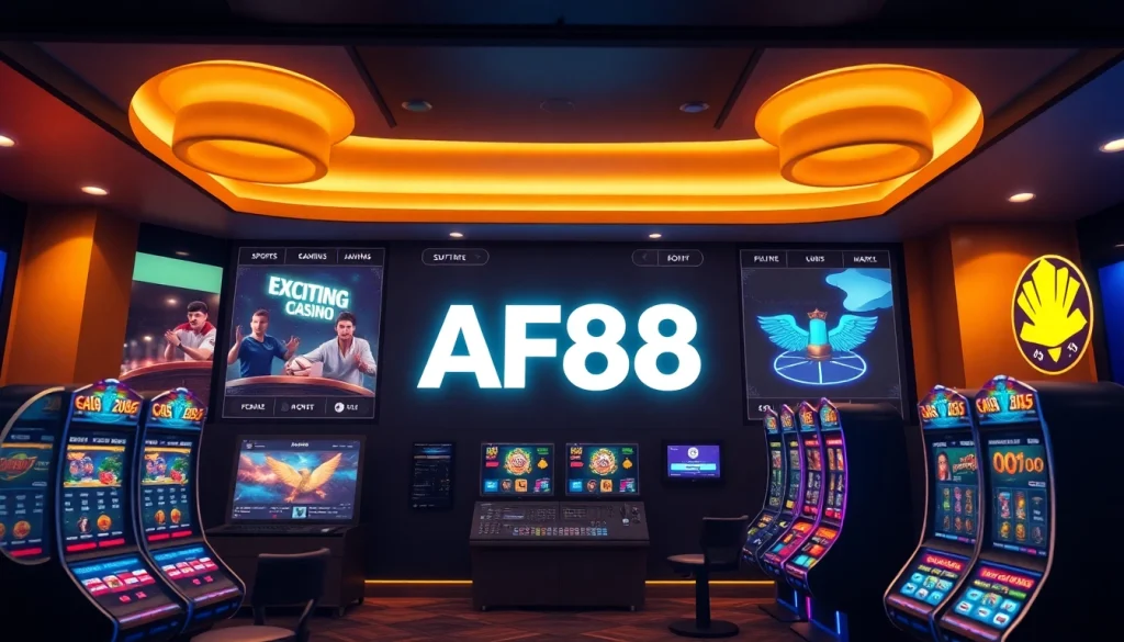 Engaging AF88 online betting platform showcasing diverse games and promotions with trust indicators.