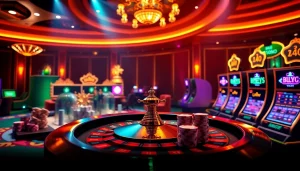 Engaging gambling scene with online betting elements at nhà cái qq88.
