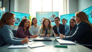 HelloWorld software enabling seamless global communication and collaboration.