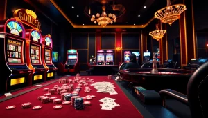 Experience the excitement of 188bet's casino with vibrant slot machines and engaging poker games.