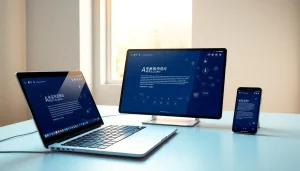 Sogou Input Method displayed on multiple devices in a professional workspace, showcasing innovation and efficiency.