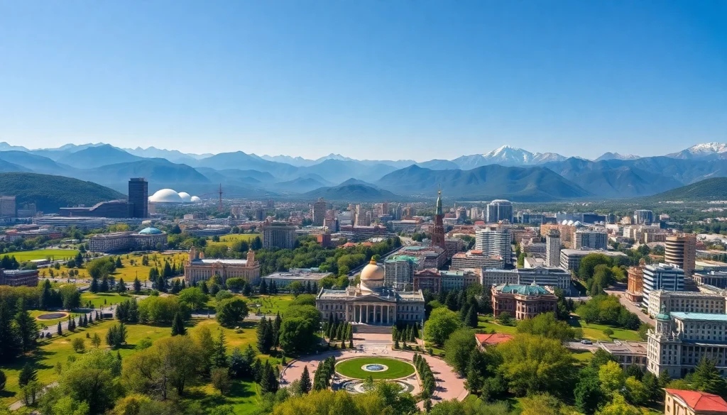 View of Almaty, Kazakhstan from above, highlighting the beauty and vibrancy of https://albmaftoh.com.