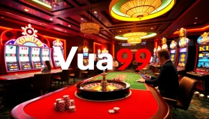 Experience the excitement of Vua99 casino with vibrant gaming elements.