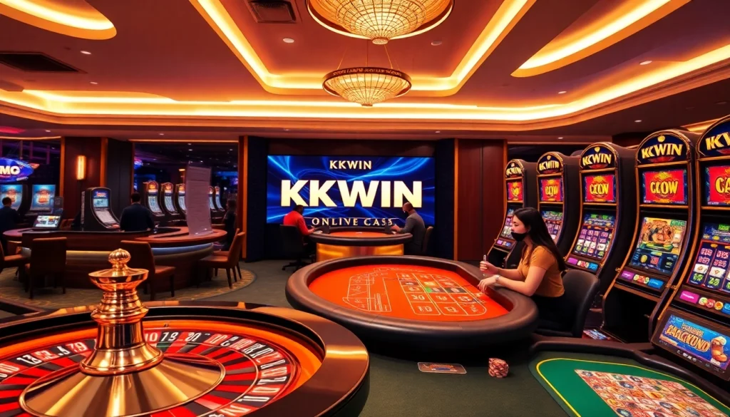 Experience the thrill of winning at https://kkwin.diy/ with a vibrant online casino scene featuring roulette, poker, and slots.