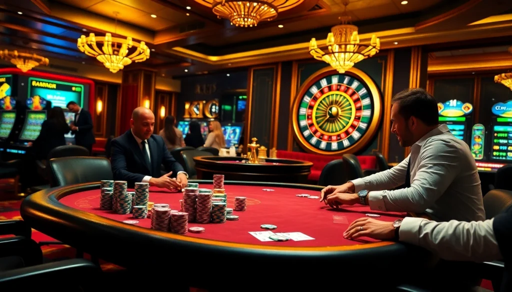 Experience thrilling poker action at KJC COM with chips and roulette in a premium casino environment.
