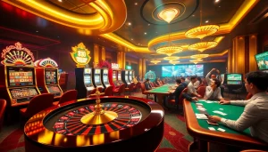 Dynamic gameplay at 99OK.COM with vibrant casino tables and immersive gambling action.