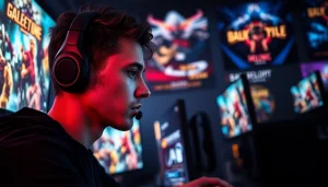 Engage with competitive gaming at https://www.mas4games.com, showcasing an intense player immersed in action.