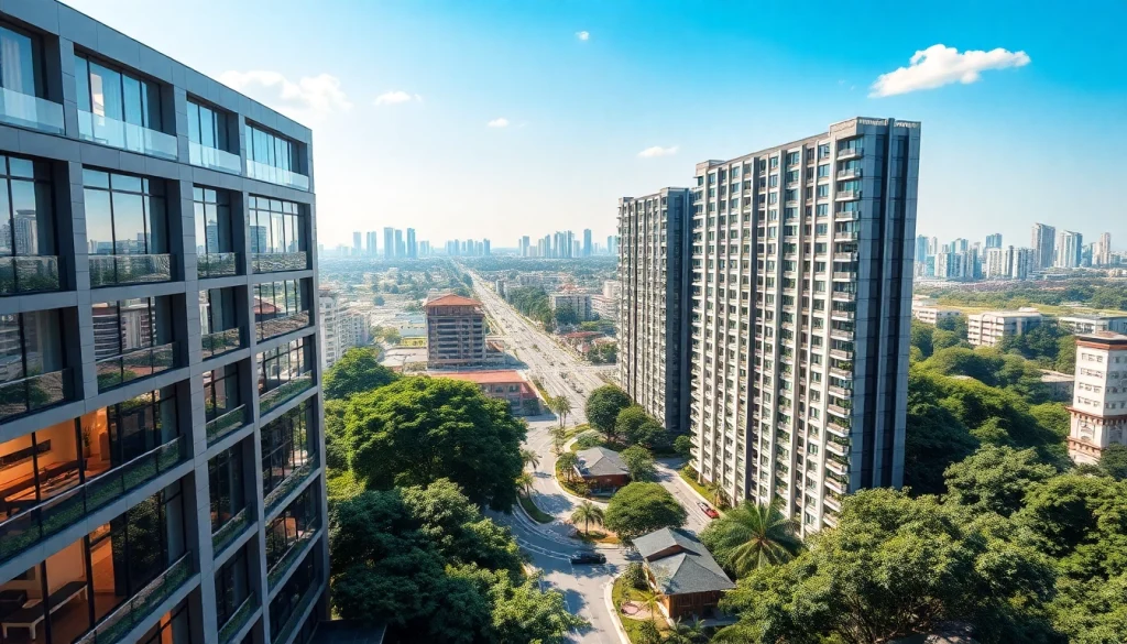 Modern luxurious lifestyle at tampines st 95 ec with sleek buildings and vibrant greenery.