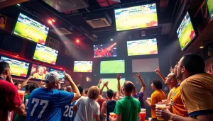 Watch Diema Sport online free in an energetic sports bar atmosphere with fans enjoying live events.