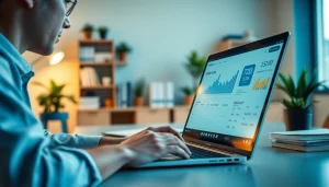 신용카드 현금화 관련 전문가가 현대적인 사무실에서 분석하는 이미지