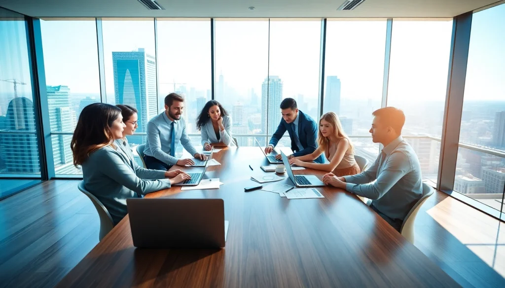 Collaboration in business settings showcasing teamwork and professionalism.