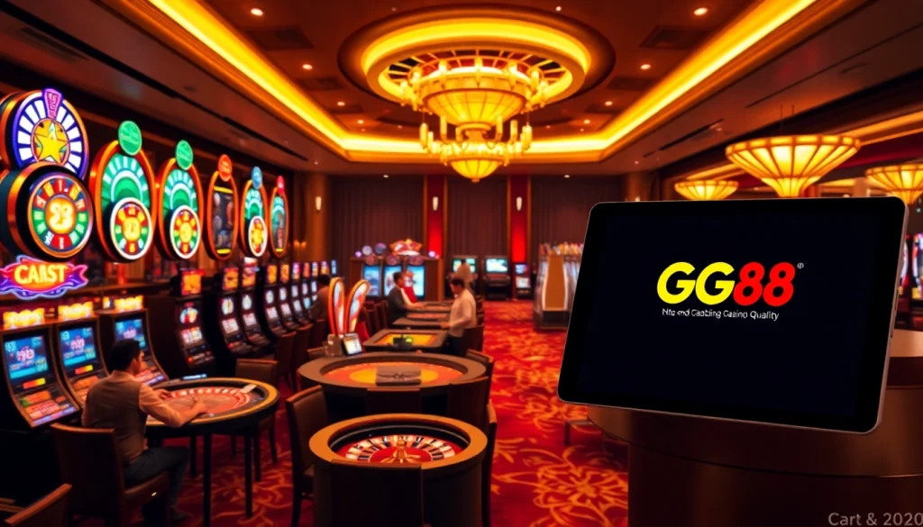 Dynamic gaming environment showcasing Nhà cái GG88's casino offerings with players engaged in action.