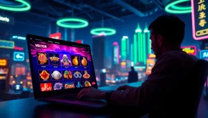 Menampilkan suasana permainan online petanitoto dengan antarmuka slot digital yang cerah.