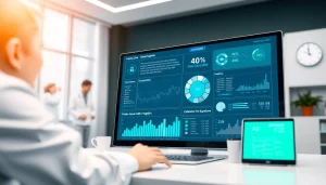 Engaging display of trevia.com showcasing digital health solutions with a professional look.