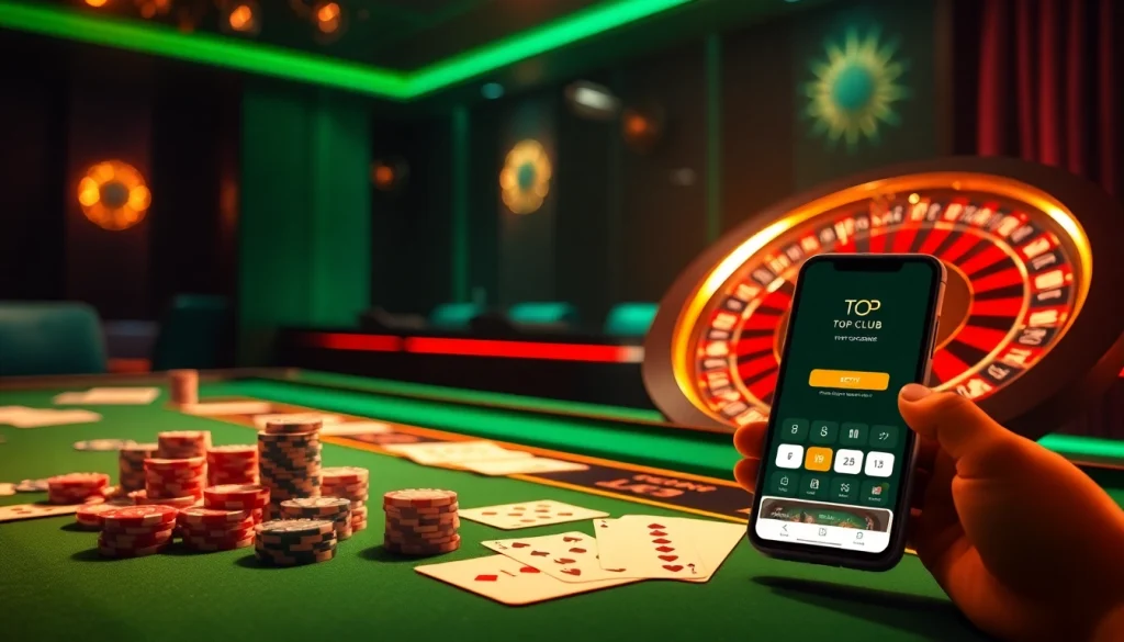 Experience casino excitement at https://topclub.site/ with vibrant betting tables and digital interfaces.