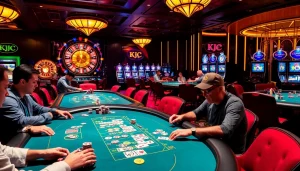 KJC poker game setup inviting players to engage in thrilling bets.