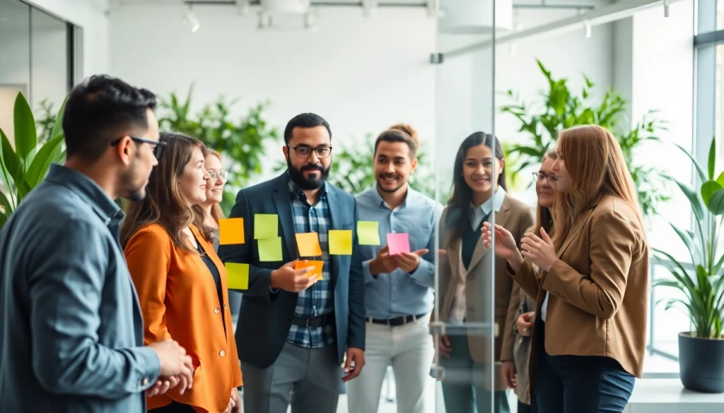 Team collaboration in a modern office representing Agency innovation and teamwork.