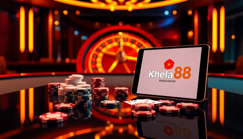 Experience the excitement of online gaming with khela88 bangladesh featuring poker and roulette tables.
