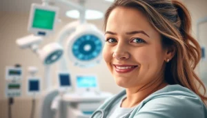 Highlight a nurse providing care in a warm hospital room at https://tweestedenziekenhuis.nl.