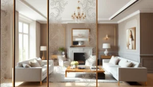 Showcasing a stunning bespoke mirror from https://merithome.co.uk enhancing a luxurious living room