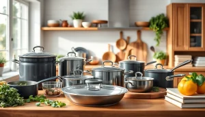 Showcase high-quality cookware NZ in a beautifully arranged kitchen setting to inspire culinary creativity.