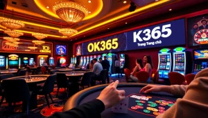 Experience the excitement at OK365 Trang chủ with players winning at tables and machines.