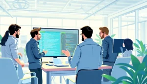 Enhance your software quality assurance with expert insights from https://xqa.ca, showcasing a digital teamwork environment.