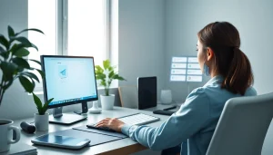 Experience the simplicity of Telegram电脑版 with a user-friendly interface on a modern desktop setup.