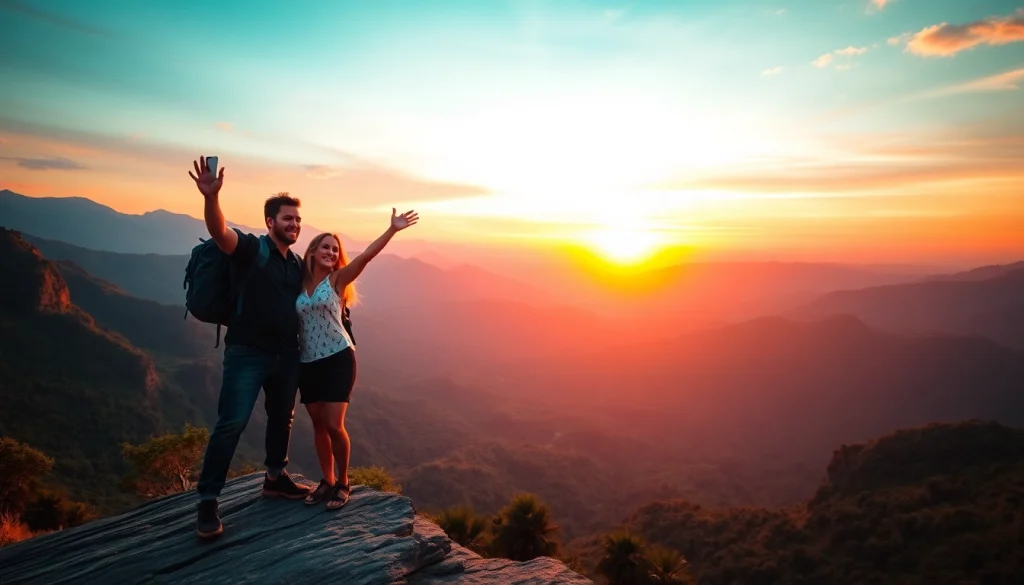 Capture the joy of travel with a couple enjoying nature at https://fernweh-abenteuer.de