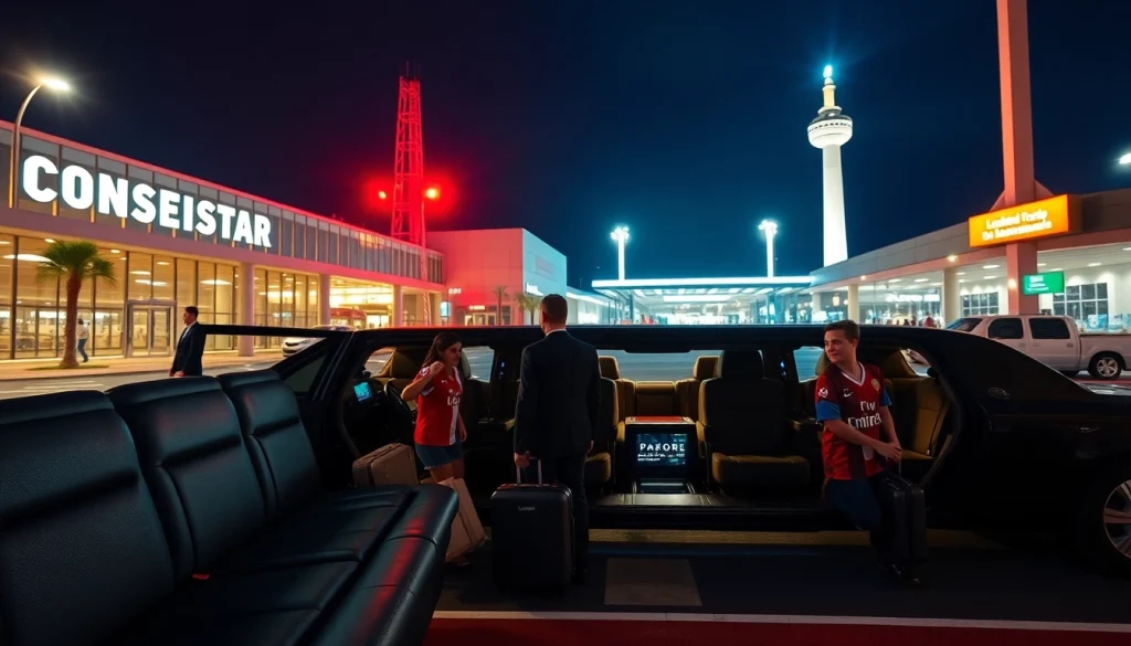 World Cup Group Transportation in a luxurious limousine awaits excited fans at LAX.