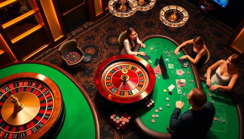 Experience the excitement of rr88 casino gaming with vibrant tables and attentive players.