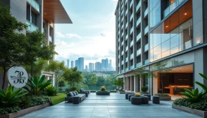 Showcasing the luxury features of tampines st 95 ec, this rendering highlights its modern architecture and lush landscaping.