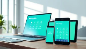 Explore the i4助手 app in a digital workspace showing its user-friendly interface on devices.