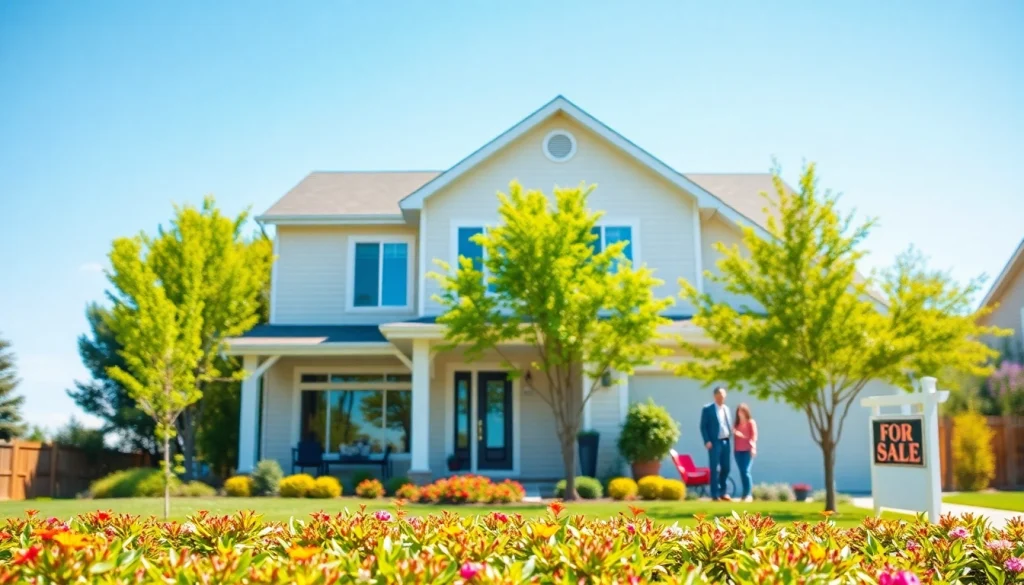 Showcasing real estate: a welcoming home with a vibrant garden and inviting atmosphere.