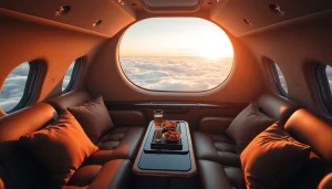 Experience exclusive luxury with https://flymarquis.com private jet interiors featuring plush seating and sunset views.