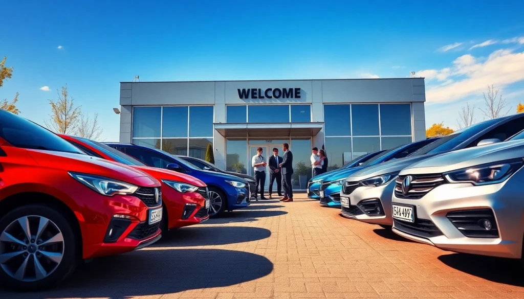 Inchiriere masini in Chișinău: Modern car rental agency showcasing various vehicles.