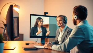 On-demand interpretation services facilitating effective communication in a professional setting.