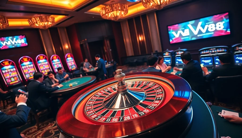 Engage in the thrill of betting at VN88’s vibrant casino, featuring roulette, slots, and poker games.
