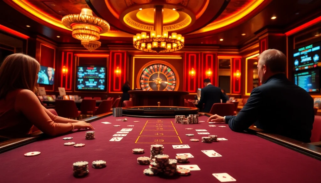 Baccarat players strategizing their bets at the luxurious table on https://xx88.us/ casino.