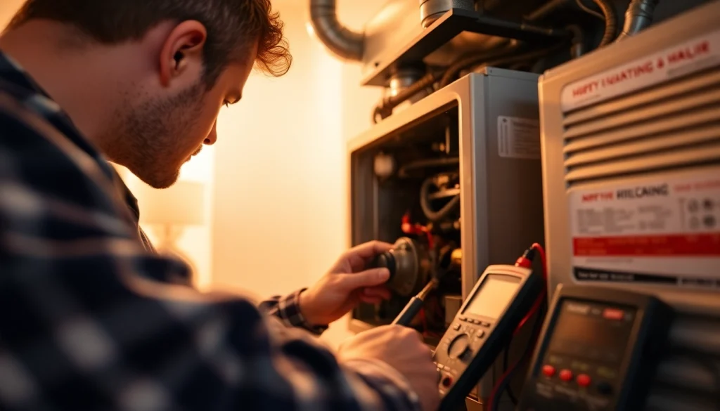 Technician providing furnace repair Bedford NY for optimal home heating.