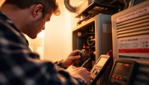 Technician providing furnace repair Bedford NY for optimal home heating.