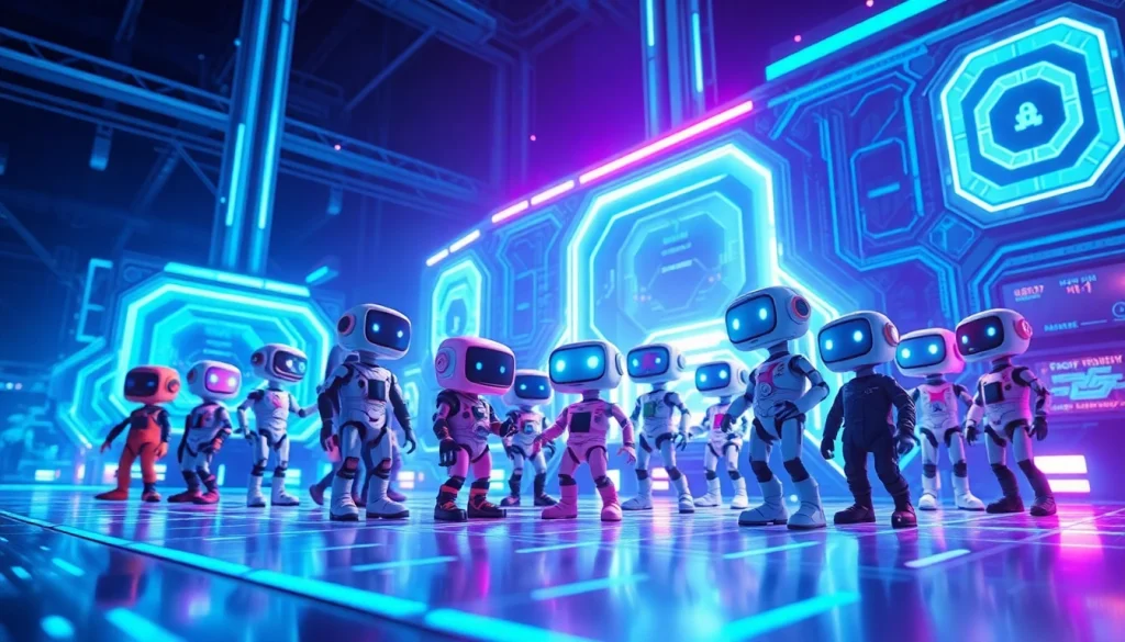 Dynamic interaction with character AI NSFW in a vibrant digital landscape.