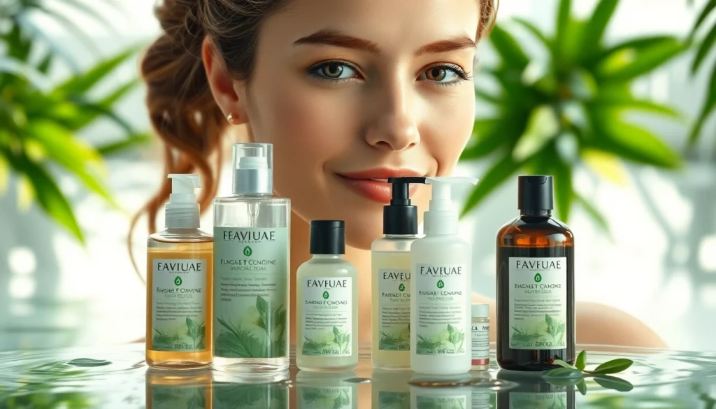 Naudojant ekologiska kosmetika, eksponuojama natūralios kosmetikos linija gražioje aplinkoje.