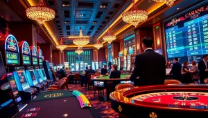 Players enjoying their gaming experience at Onicplay's vibrant casino amidst luxury and excitement.