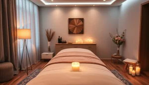 Experience exceptional 출장안마 service in a serene, cozy environment with calming light and elegant setups.